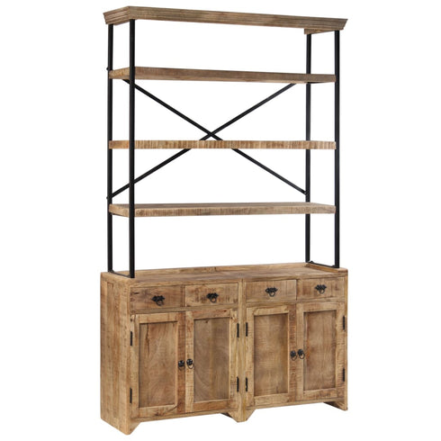 Rustika Rowe -  Sideboard with Shelves Solid Mango Wood 120x35x200 cm